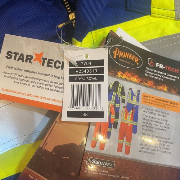 Men's Pioneer Flame Resistant Lightweight Work Coveralls V2540310 UL ARC 2 - Picture 8 of 11